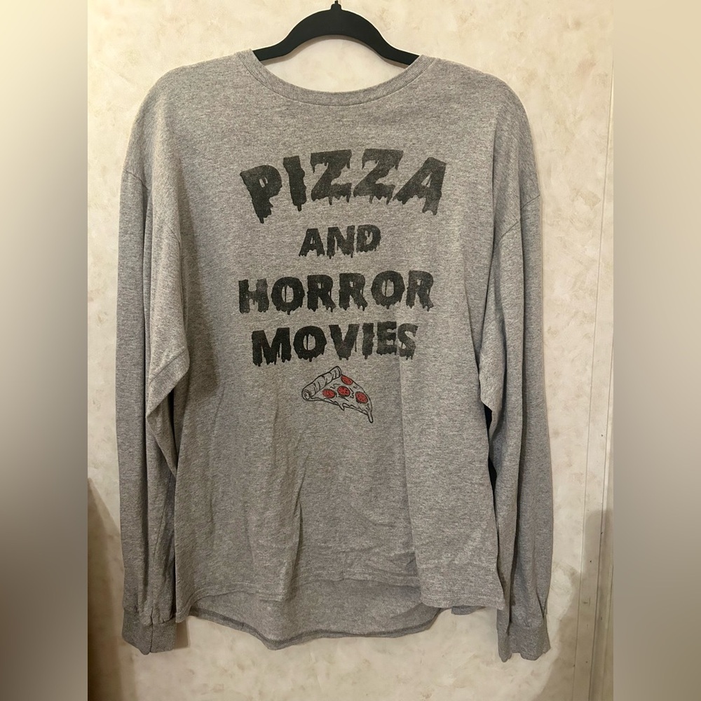 Freeze Gray Long Sleeve Shirt with Bold Print